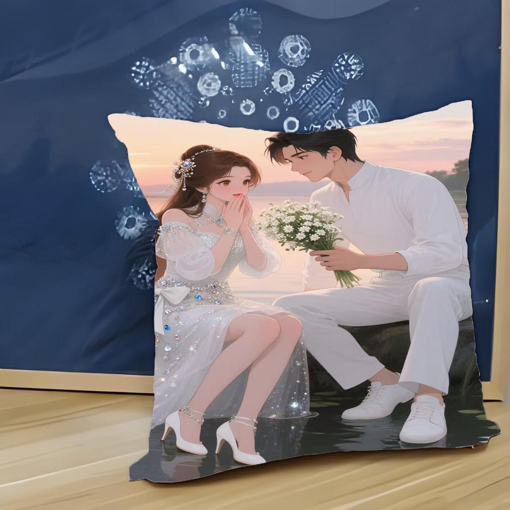 Paarkissen, Liebendes Mädchenherz, Auto-Nickerchen-Sofa-Kissen, Beidseitiger chinesischer Valentinstag, Geburtstagsgeschenk für Männer und Frauen