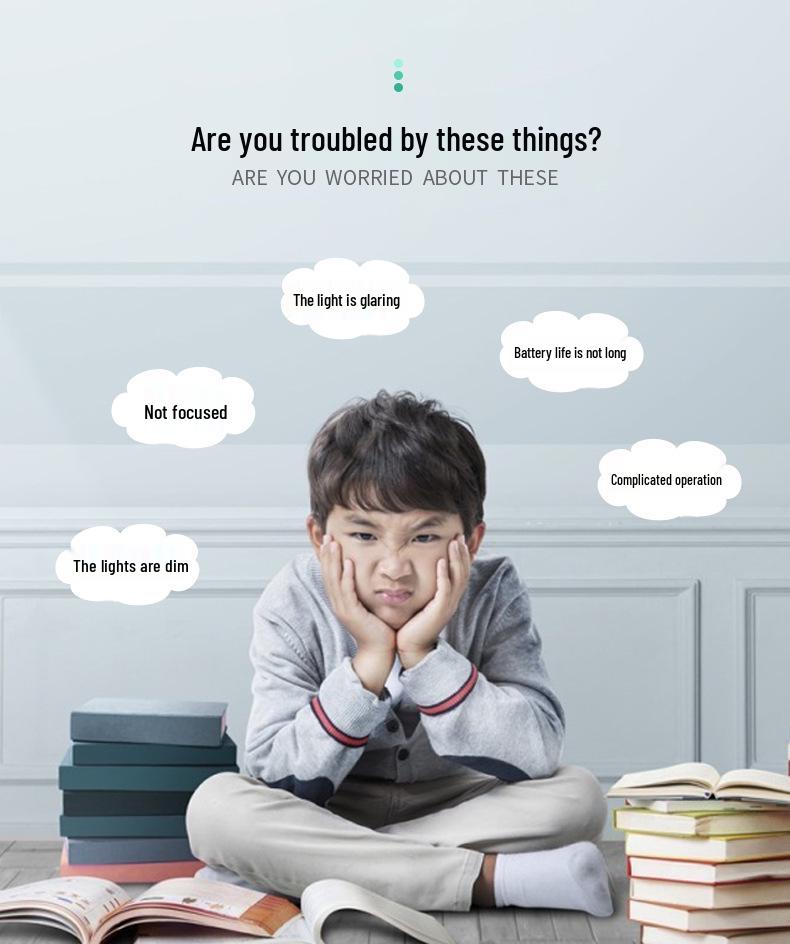 Compact LED Clip-On Reading Lamp with 3-Level Brightness, Foldable Design