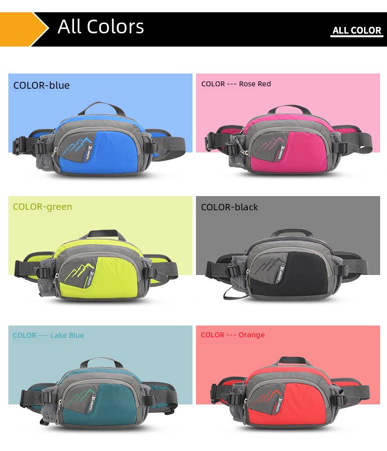 Multi-Function Waterproof Waist Bag with Large Capacity for Running, Fitness, and Outdoor Climbing