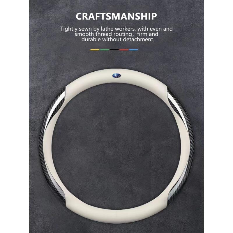 Auto Wildleder Kohlefaser Leder Lenkradbezug Rutschfest Für Subaru Impreza STI Forester Outback XV Crosstrek Legacy WRX