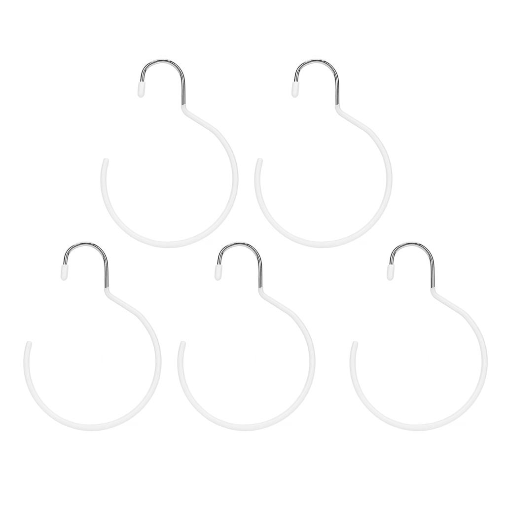 5pcs Hook Multipurpose Spa Beauty Salon Wardrobe Closet Hanging Hook for Bathrobe Scarf BeltWhite