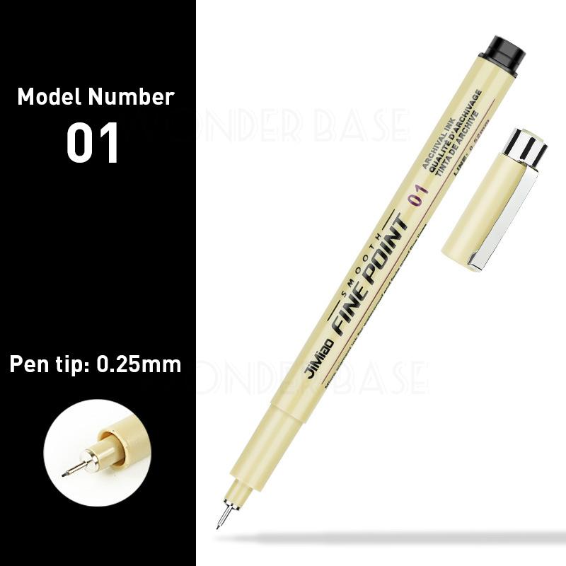 12 Nibs Pigment Liner Micron Ink Marker Pen for Manga Draw Sketching Needle Pen Hook Line Pen Sketch Stationery Set Art Supplies