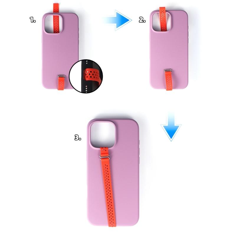Adjustable Universal Secure Silicone Phone Lanyard Wristband Nonslip Holder for Wrist Comfort Commuting And Travel Use