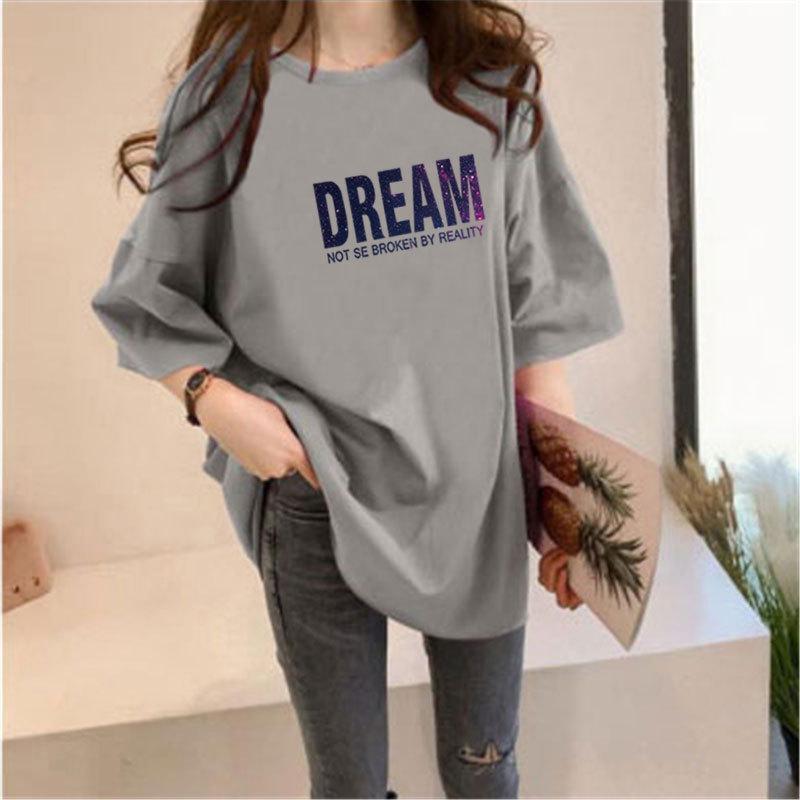 2025 Summer Korean Style Women's Plus Size Trendy Casual Short Sleeve T-shirt