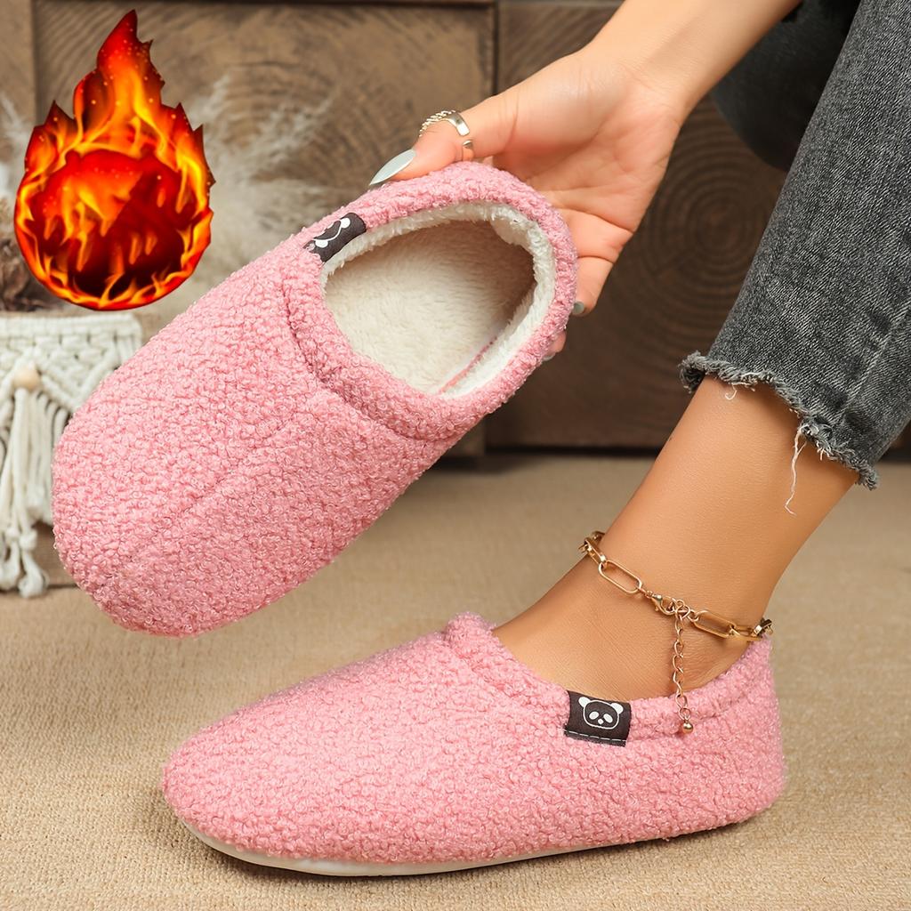 Plush Teddy Bear Slippers, Non Slip Sole, Comfortable and Warm Casual Shoes for All Seasons, Men's and Women's Home Slippers