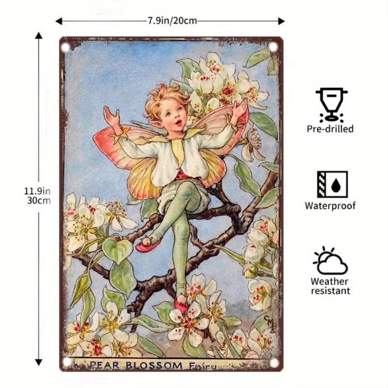 Retro Metal Wall Art for Office Living Room Outdoor, 8x12 Inch