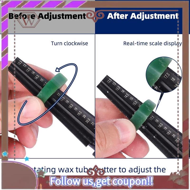 A95D-Wax Ring Sizer Ring Wax Tube Carving Jewelry Wax Ring Blade Enlarging Wax Tube Holes Ring Casting Mold Sculpting Easy To Us NONE