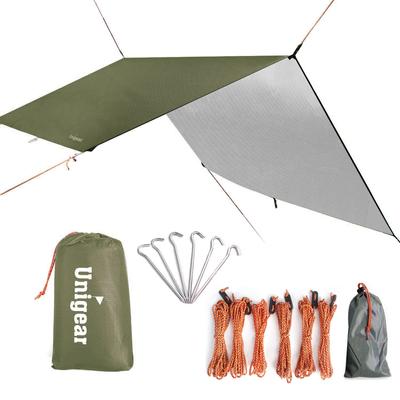 Unigear Waterproof Tarp Camping Tarp Tent Lightweight Sunshade Highly Water Resistant UV Protection Thermal Sun Shelter Portable Awning Shade Outdoor