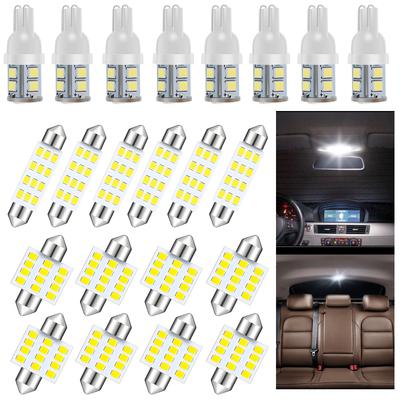 20/24/36Pcs LED Car Interior Lights 6500K 150LM Car LED Bulb Kit T10 31mm 42mm LED Dome Light Car Interior Replacement Bulbs
