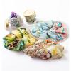 Manipuri 100  Silk Botanical Pattern Scrunchie