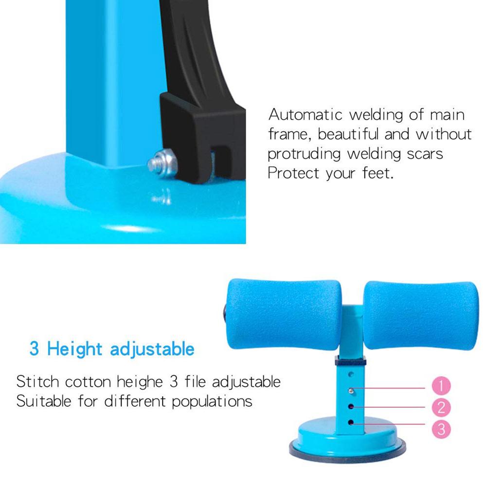 Gym Equipment Exercised Abdomen Arms Stomach Thighs LegsThin Fitness Suction Cup Type Sit Up Bar Self-Suction Abs Machine