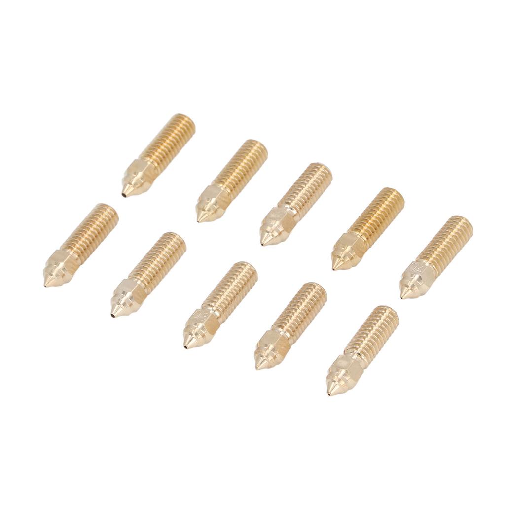10Pcs 3D Printer Nozzle Kit High Flow Smoother  Bass Extruder Nozzle Replacement for Creali