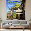 Shrek Fairy Tale Never Told Tapestry Wall Hanging, DreamWorks Classic Movie Art, Whimsical Cartoon Wall Decor for Bedroom Living Room
