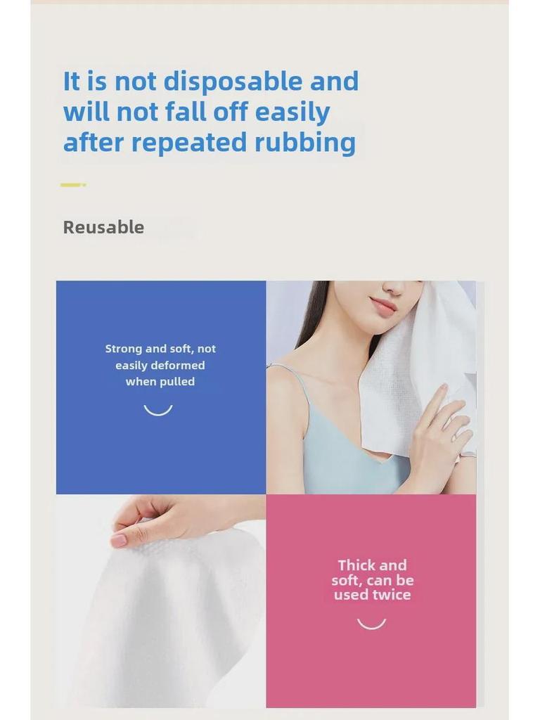 Verdickte Einweg-Gesichtstücher aus Baumwolle für Schönheitssalons - Hängendes & Ausziehbares Design, Großpackung zur Reinigung