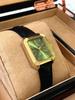 PABLO RAEZ Bestseller Gold Square Women's Watch with Black Leather Strap - Fashionable, Simple, Waterproof, INS Style