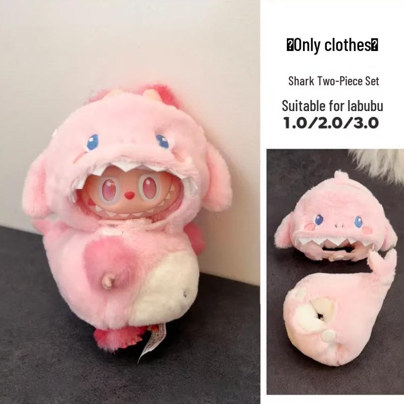 Labubu Cute Fried Shrimp Cockroach Doll Clothes for First, Second, Third Generation - Toy Dress-up Wearable