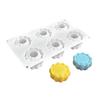 6 Cavity Flower Form Tray for Baking and Crafts, Soft Tool for Cake, Soap and Decorative Casting Projects