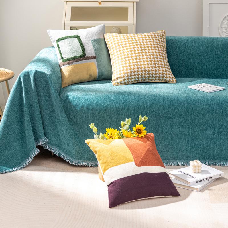 Lazy Cloth Sofa Cover Slipcover Cotton All-Inclusive Cover Cloth Nordic Sofa Cushion Cover Blanket Towel Blanket Four Seasons Universal
