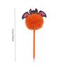 1Pc Purple Bat Halloween Pen, Novelty Plush Pompom Ballpoint Pen 0.7mm Black for School Halloween Party Favors, Office Signature Pens Writing, Portabl