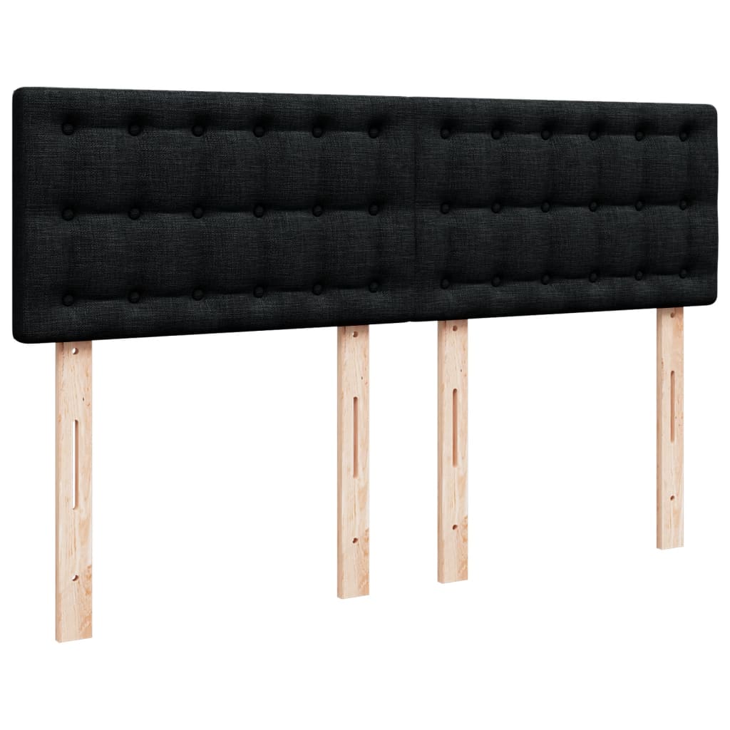 Vidaxl Continental Bed With Mattress, Black, Fabric 140X200 Cm