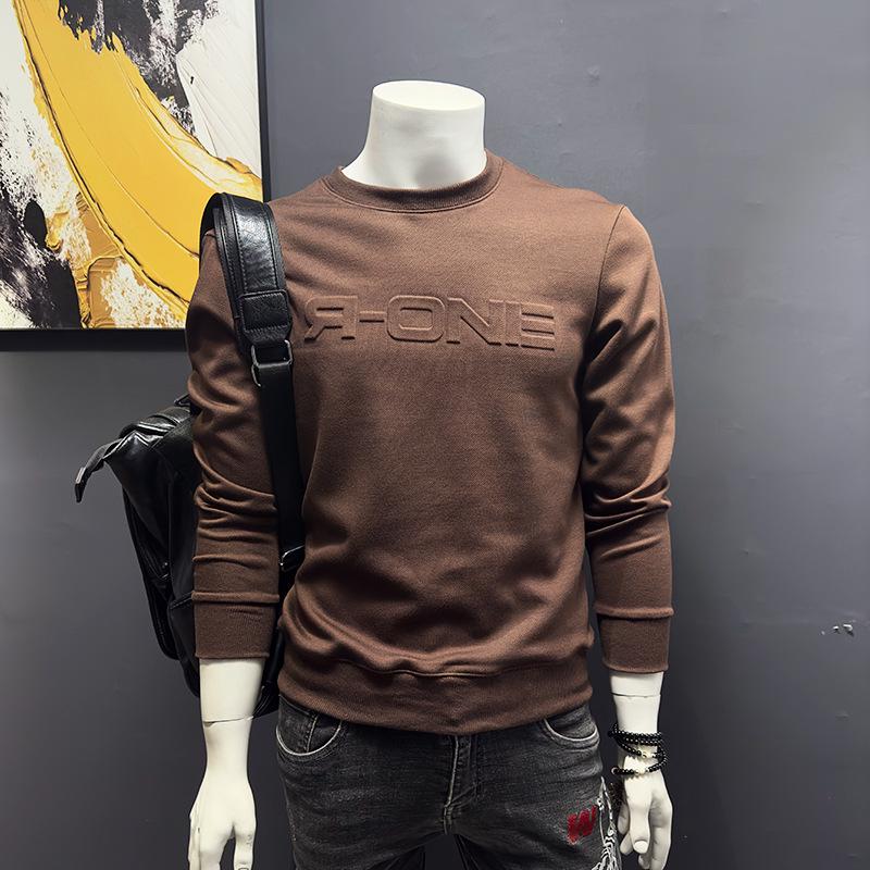 2024 Men's Crew Neck Sweatshirt: Spring/Autumn Casual Long Sleeve Pullover