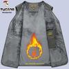 Woodpecker Men's Warm Fleece Lined Vest - Thickened Cotton Sleeveless Jacket for Autumn and Winter