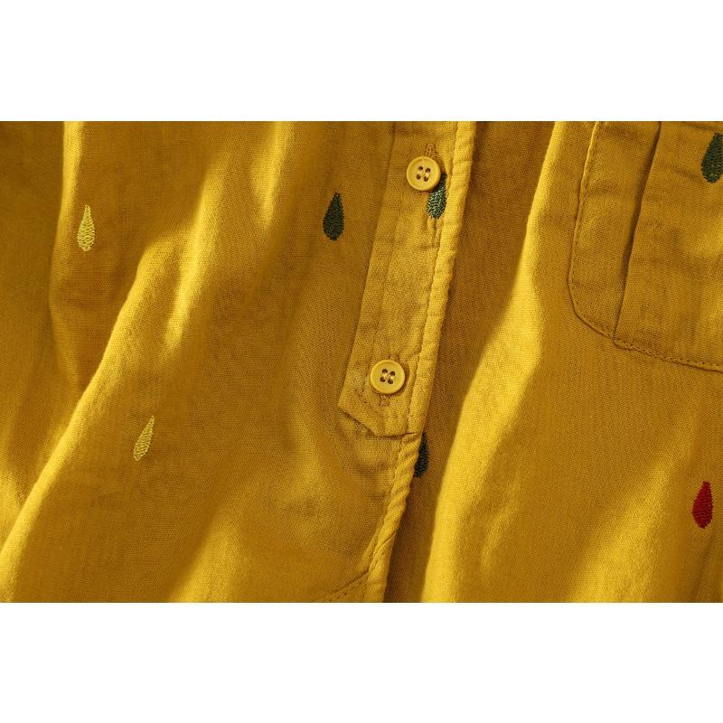 DIMANAF 2026 Plus Size Summer Women Blouse Shirts Tunic Oversize Loose Casual Embroidery Floral Cotton Linen Lady Tops