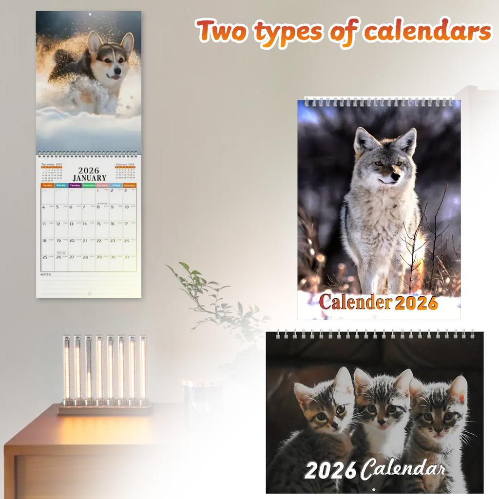 Personalized Photo Calendar For Cats And Dogs, 2026 Planning, Thick Paper Calendar, Gifts For Adults And Children
