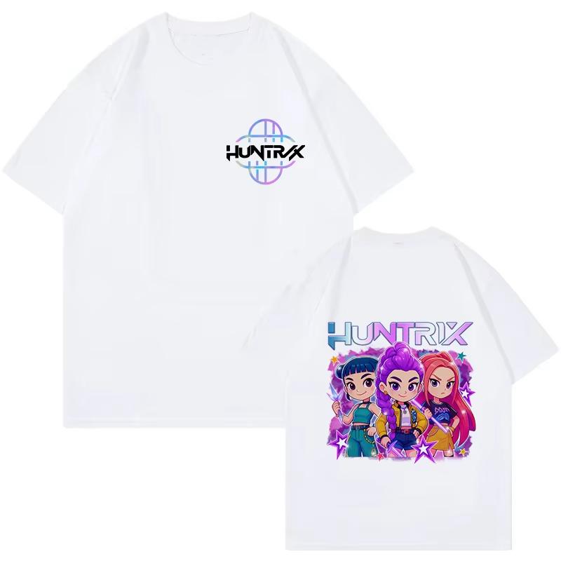 Kpop Demon Hunters Cotton Shirt Huntrix Mira Rumi Zoey Derpy Tiger Tees Gift for Men Women Saja Boys Fans Clothes Trending Tops