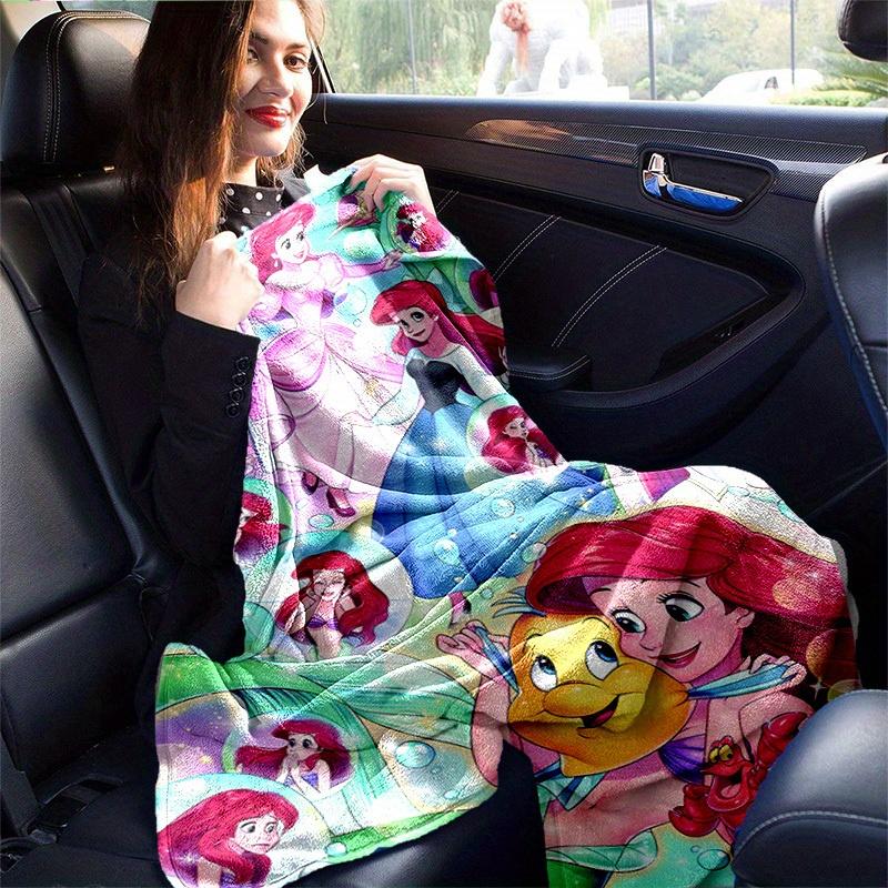 The Little Mermaid Cartoon Blanket, Short Plush Cute Warm Blanket, Living Room Home Decoration Sofa Four Seasons Travel