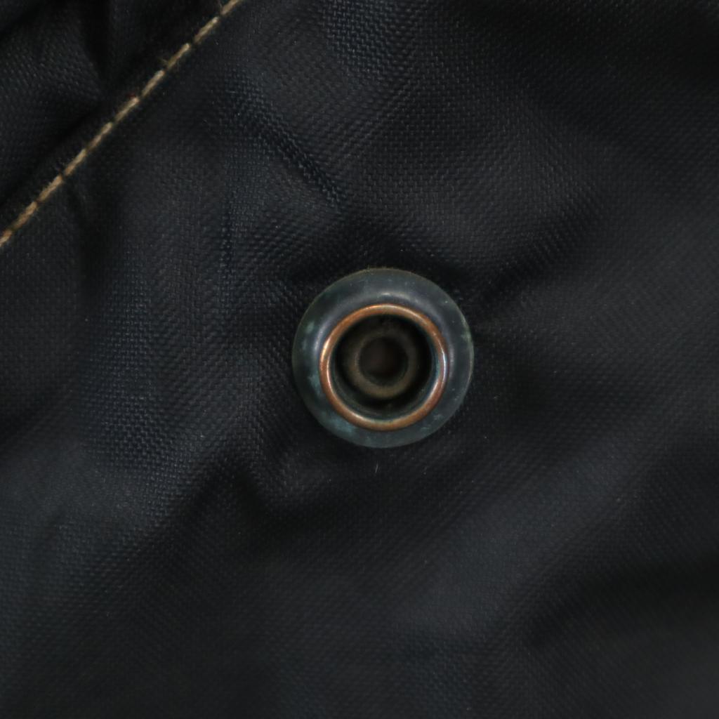 80s Vintage British Nylon Jacket XXL Black Food Deficiency Men's Used