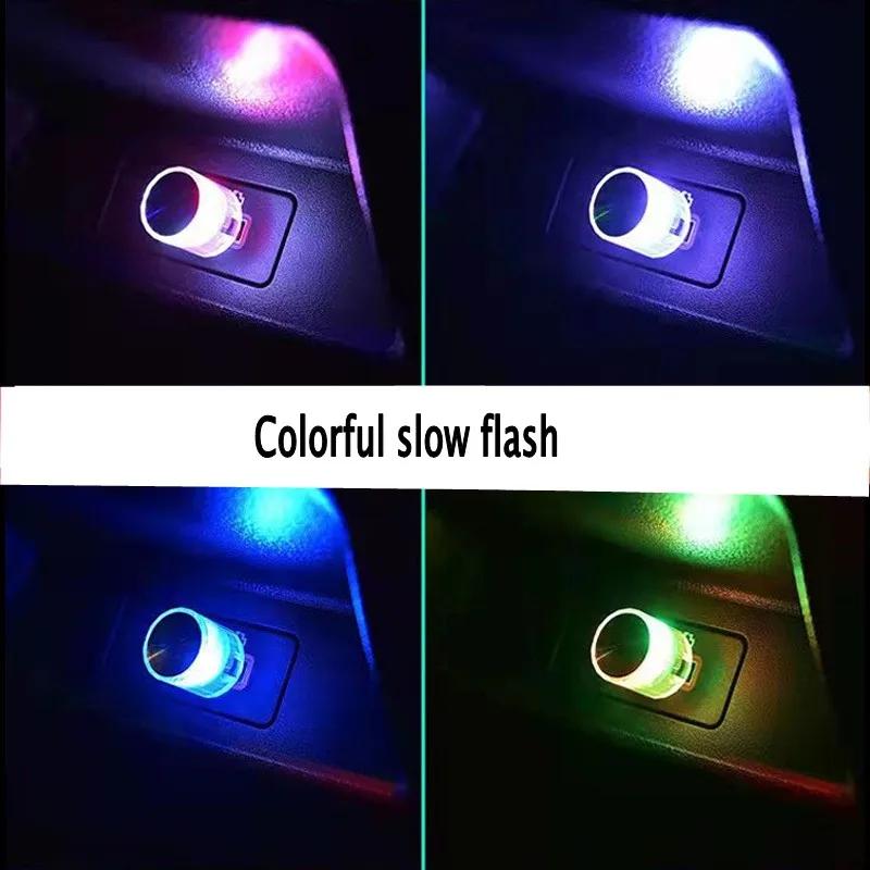 

Plug Play Car Mini USB LED Ambient Light Decorative Atmosphere Lamps for Interior Environment Auto PC Computer Portable Light