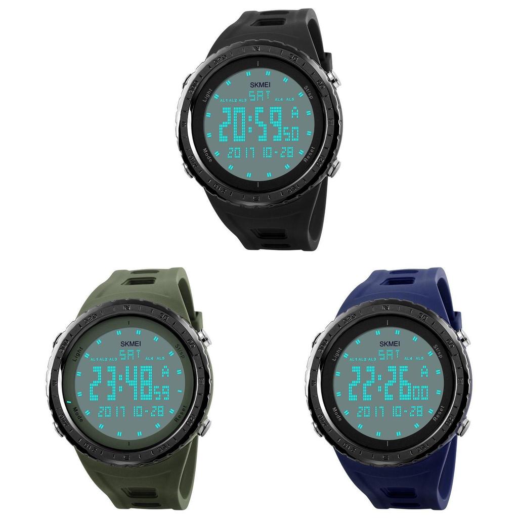Skmei Men Led Digital Alarm Sport Watch With Premium Quality Silicone Strap And Timeless Design