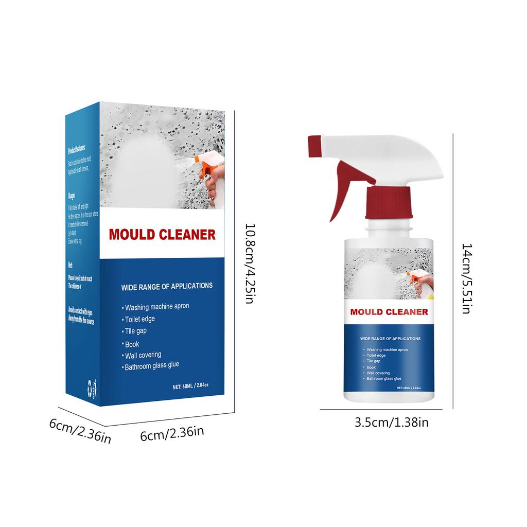 Bathroom Cleaner Spray Stains Remover Quickly Remove Mold Toilet Cleaning Accessories Multi-Purpose Cleaner Spray 60ml