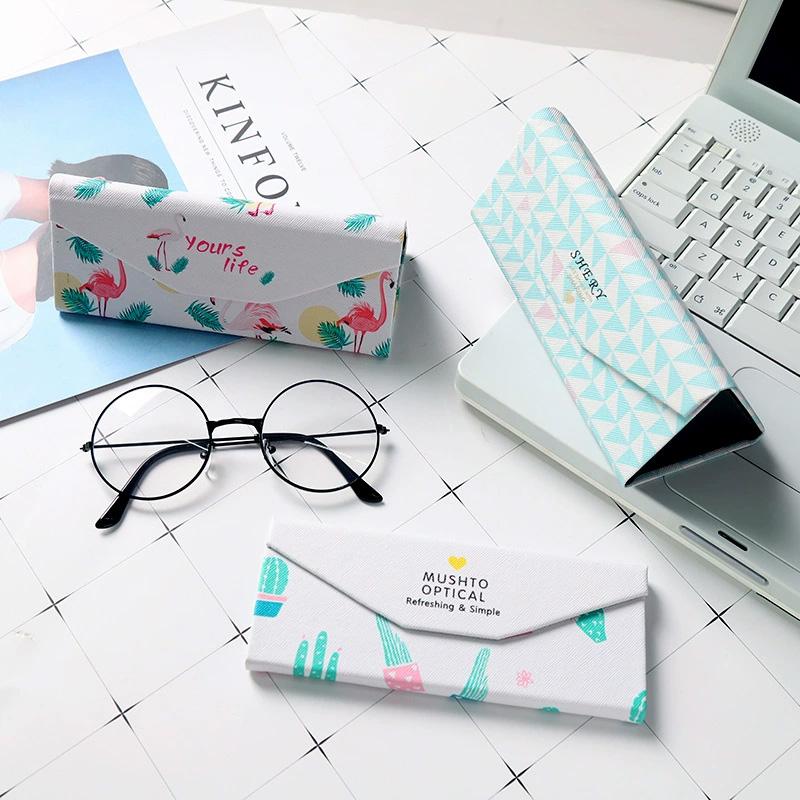 1pc Eyewear Protector for Eyeglasses PU Fashion Folding Sunglasses Box Portable Spectacle Cases Triangle