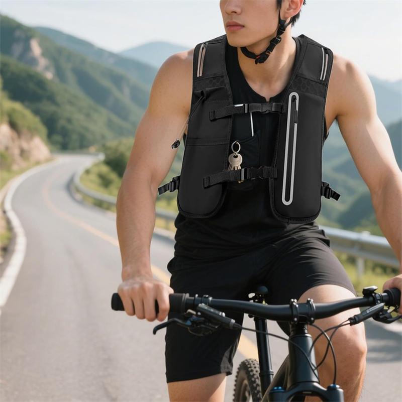 Running Vest Water Vest 4L Lightweight Adjustable Chest Straps Reflective Water Bladder Bag For Men Outdoor Activities Cycling