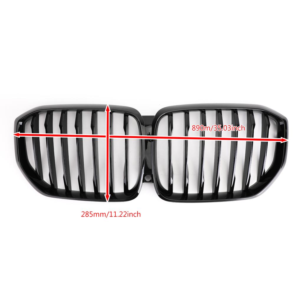 Glossy Gloss Black  Front Kidney Grill Grille Performance For 2019 BMW X5 G05