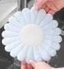 Silicone Daisy Trivet Mat, Large Heat-resistant Pot & Cup Coaster, High-grade Texture for Table Protection.