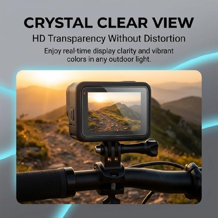Protective Tempered Glass Film Kit for X6 Action Camera Screen, Tempered Glass Guard with Cleaning Wipes Dust Absorber