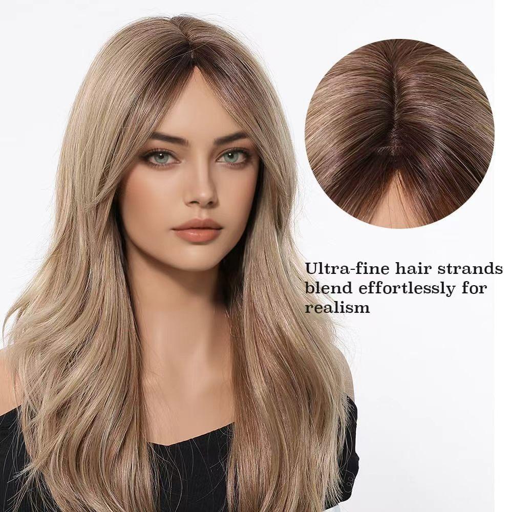20 Inch Long Layered Cut Wigs for Women, Gorgeous Fluffy Wigs, Synthetic Full Machine Wigs for Party, Daily Use, Synthetic Fiber Wig