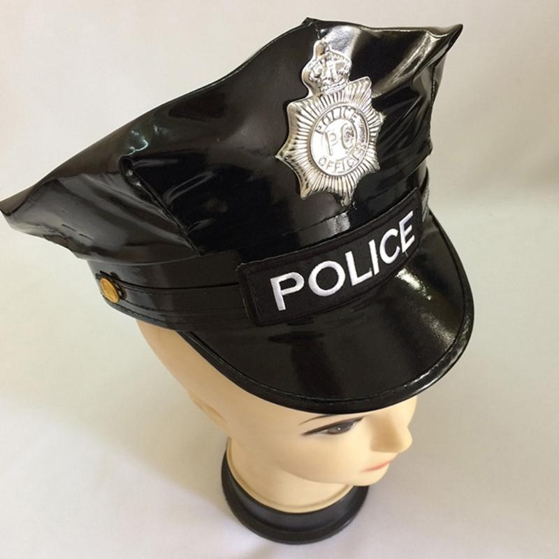 Für Polizei Offizier Hut Kostüm Uniform Hut für Frauen Schiebermütze für Polizei Kostüm Halloween Party Kostüm Requisiten