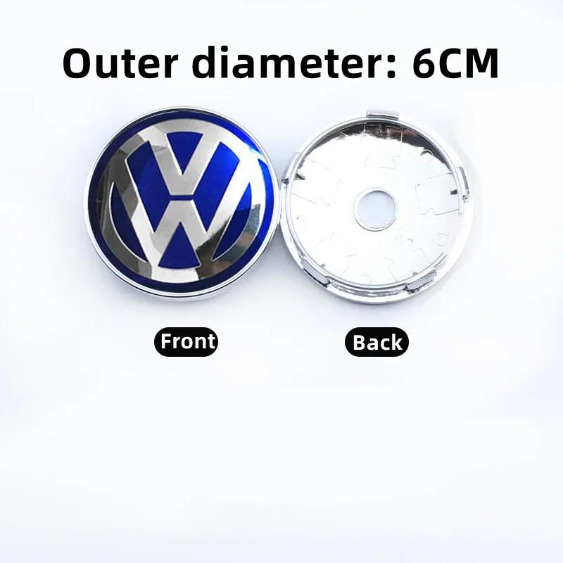 56/58/60/65/66/70/76MM 4pcs Car Emblem Wheel Center Caps Hub Cover Accessories for VOLKSWAGEN GTI Jetta Tiguan Golf POLO Passat