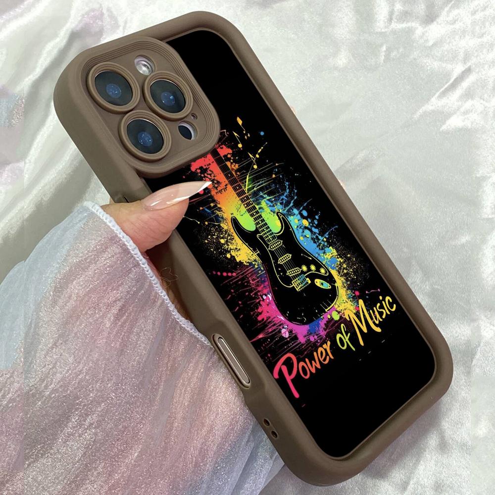 JT432 Power of Music for iPhone 17 16 15 14 13 Pro Max Samsung S26 S25 Ultra A17 A07 A56 A16 Xiaomi 15T Redmi 15c Note 14 13 Soft Case