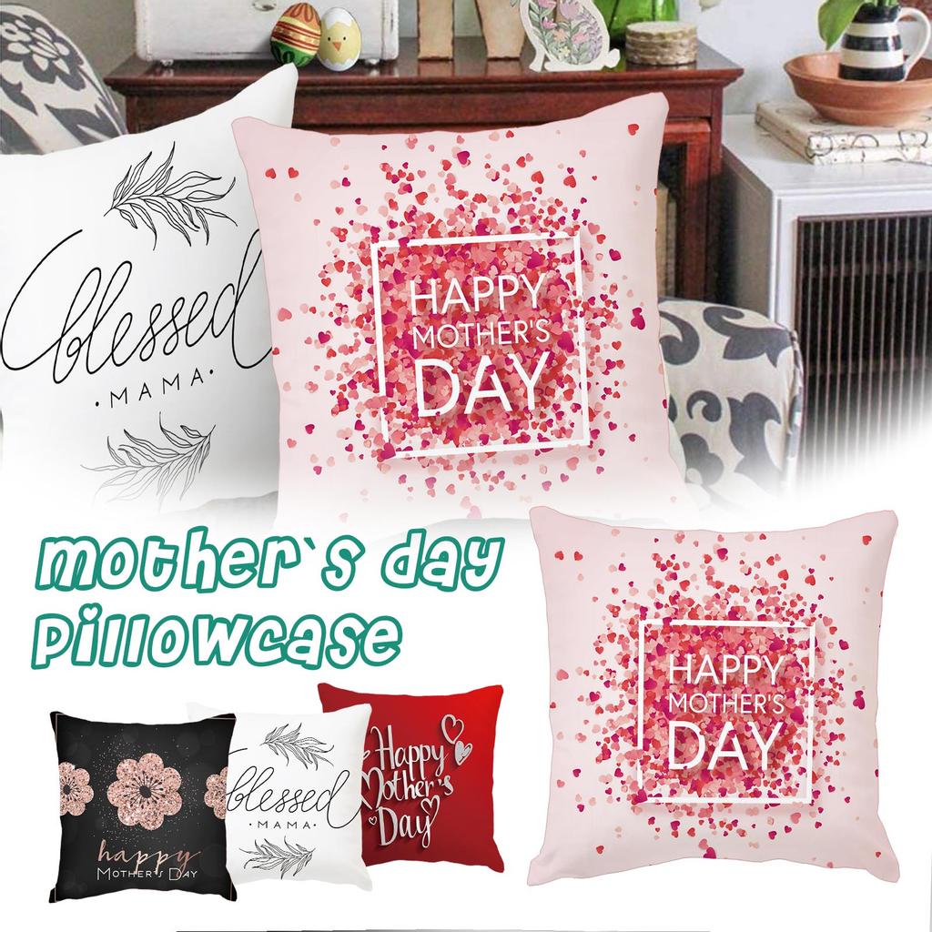 Buy 4PCS Mother's Day Pillow Case Throw Cushion Cover Home Decorative