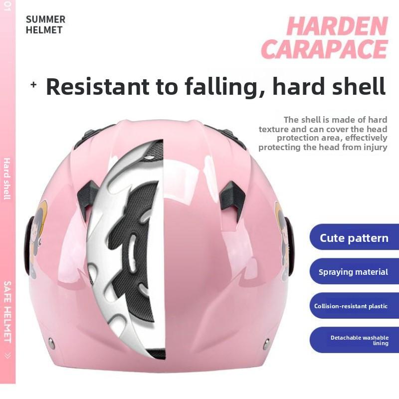 Cat Ears Electric Car Helmet Men and Women Half Helmet