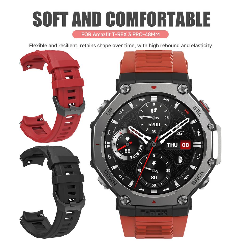 Silikonový řemínek a pouzdro pro chytré hodinky Huami Amazfit T-REX 3 Pro Řemínek na hodinky Pro Amazfit T-rex3 Pro Náramek