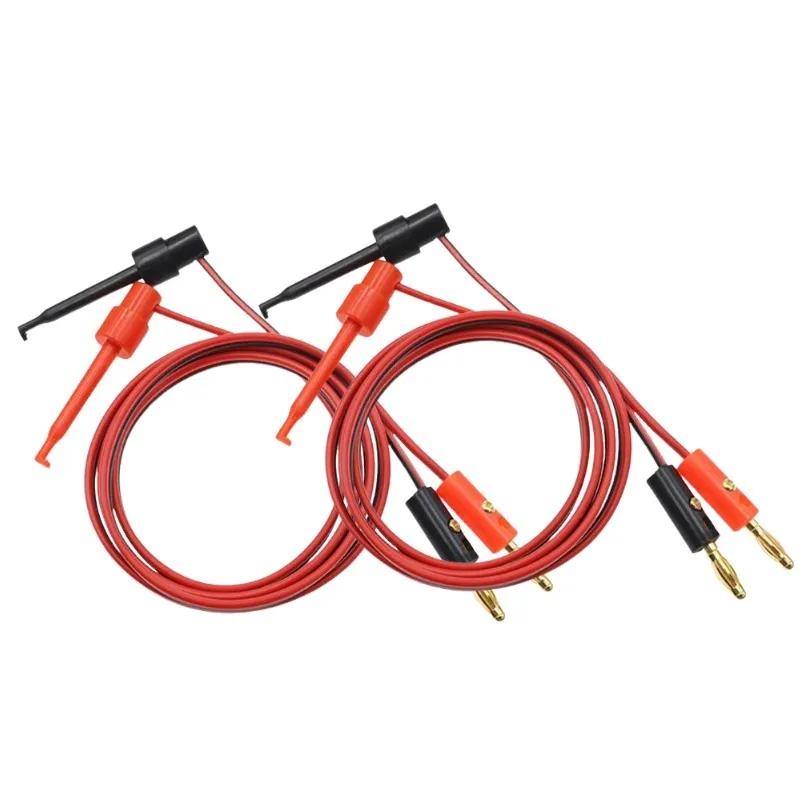 Electric Test Banana Plug Clip 4mm To for Multimeter Test Leads Wire Connector 1M Red Black Banana Tester Cable Car Repair Parts