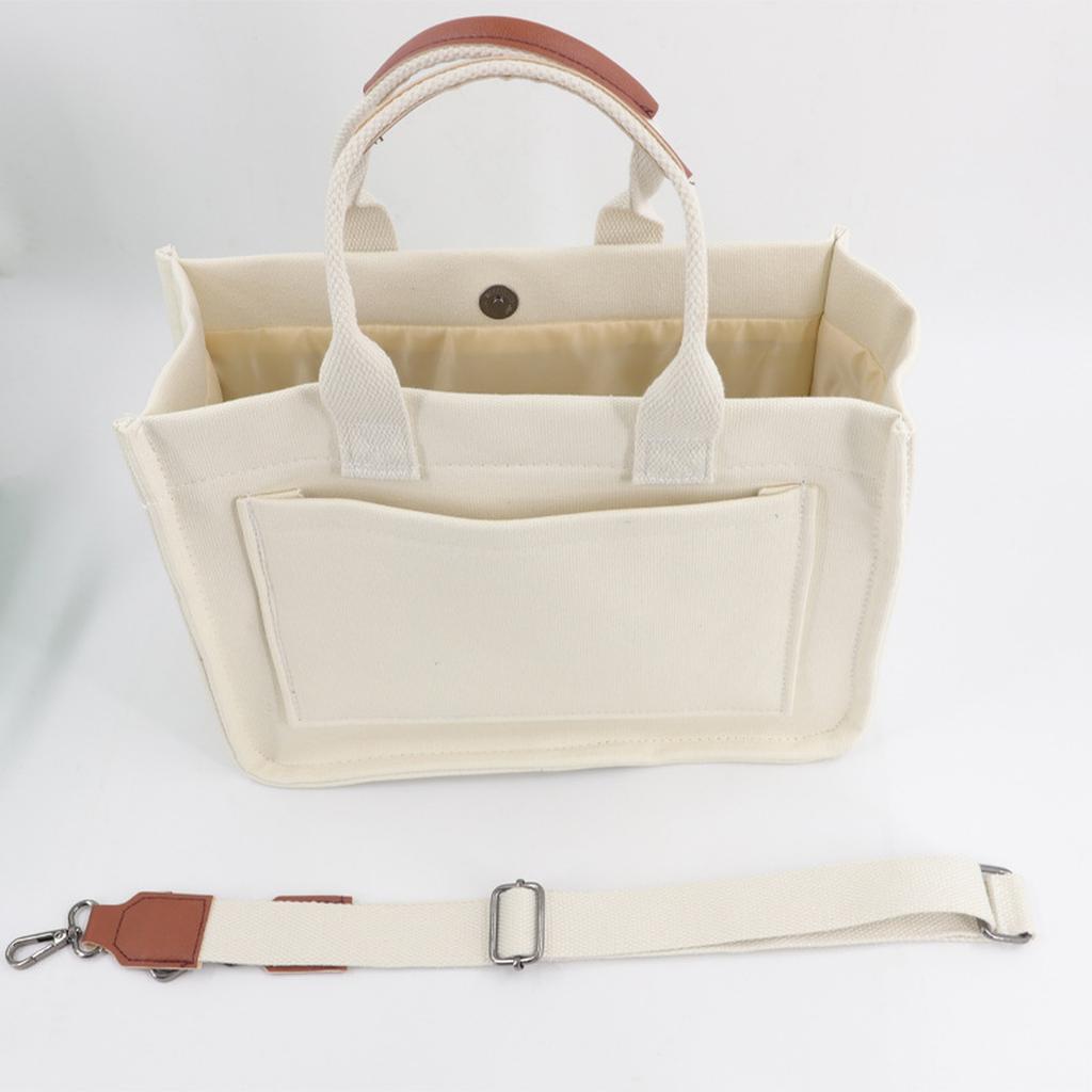 Damska Torba Retro z Górnym Uchwytem Duża Pojemność Płócienna Modna Torba na Ramię Kolorowy Regulowany Pasek Kwadratowa Torba do Pracy