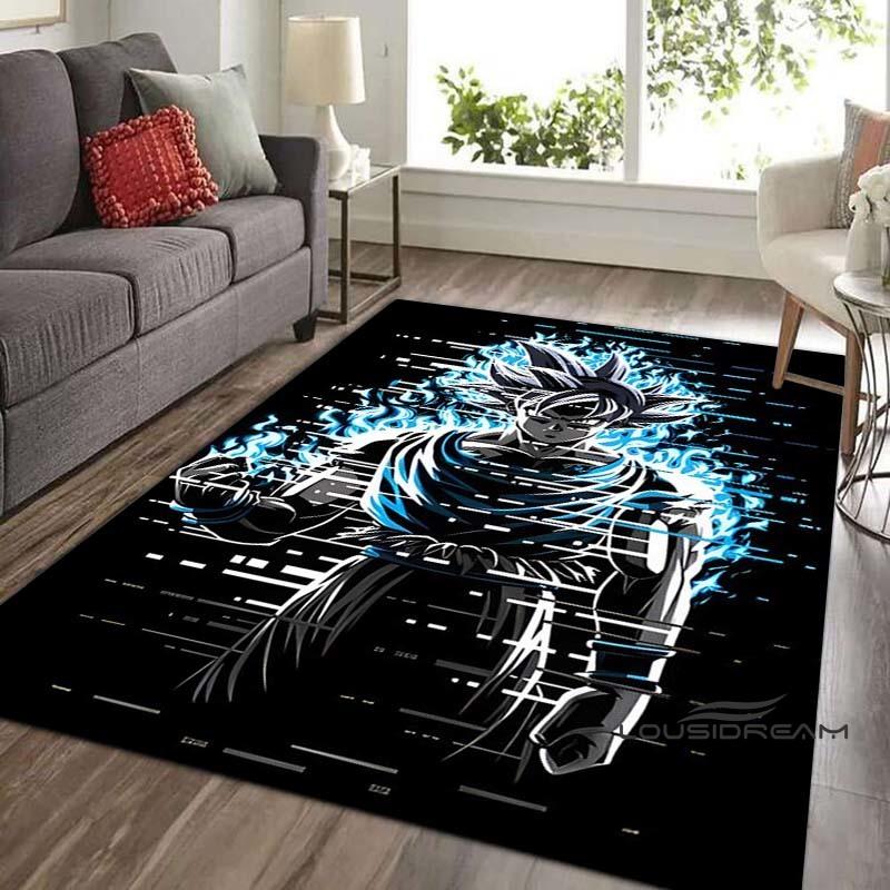 Tappeto Dragon Ball Beerus, Il Dio della Distruzione, Adatto per Camere da Letto, Soggiorni e Balconi; Tappetino Antiscivolo per Pavimenti.