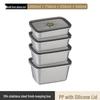 304 Stainless Steel Fresh-Keeping & Storage Box for Refrigerator, Ingredients, Picnic, and Lunch.